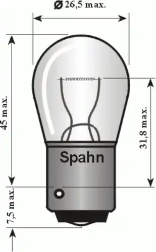 Автолампа SPAHN GLUHLAMPEN 2011 PY21W