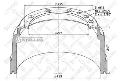 Тормозной барабан STELLOX 85-00107-SX