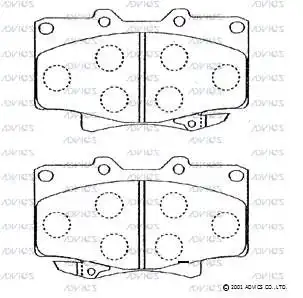 Тормозные колодки дисковые ADVICS A1N023