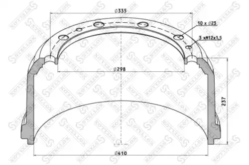Тормозной барабан STELLOX 85-00228-SX