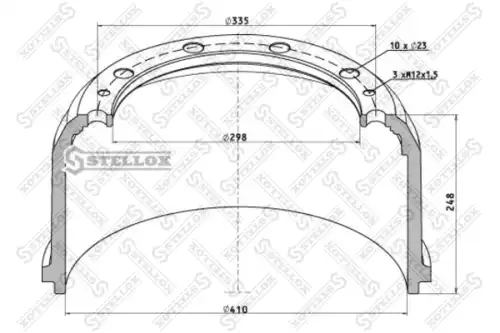 Тормозной барабан STELLOX 85-00108-SX
