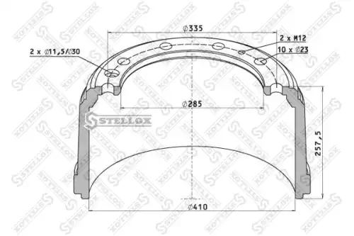 Тормозной барабан STELLOX 85-00027-SX