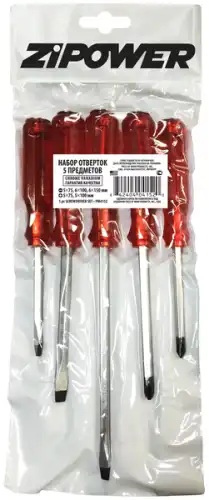  НАБОР ОТВЕРТОК, 5 ШТ. PM4152 ZIPOWER