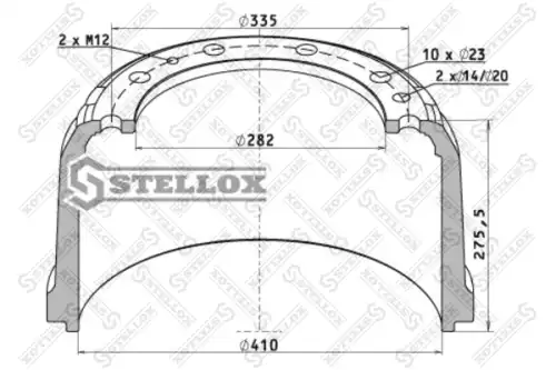 Тормозной барабан STELLOX 85-00177-SX