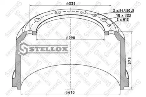 Тормозной барабан STELLOX 85-00178-SX