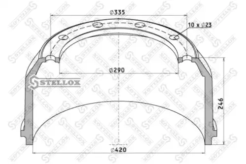 Тормозной барабан STELLOX 85-00141-SX