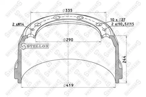 Тормозной барабан STELLOX 85-00142-SX