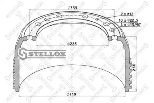 Тормозной барабан STELLOX 85-00180-SX