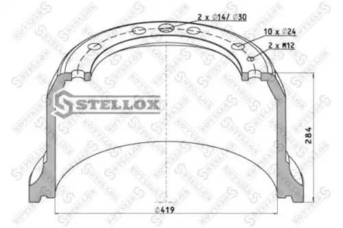Тормозной барабан STELLOX 85-00182-SX