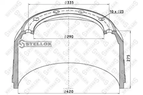 Тормозной барабан STELLOX 85-00143-SX