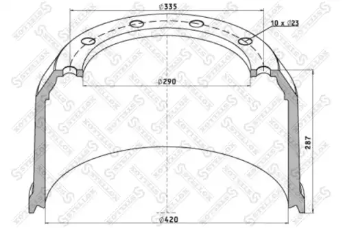 Тормозной барабан STELLOX 85-00230-SX