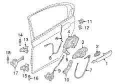 Door handle, 51218492197 BMW