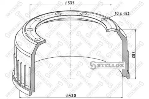 Тормозной барабан STELLOX 85-00083-SX