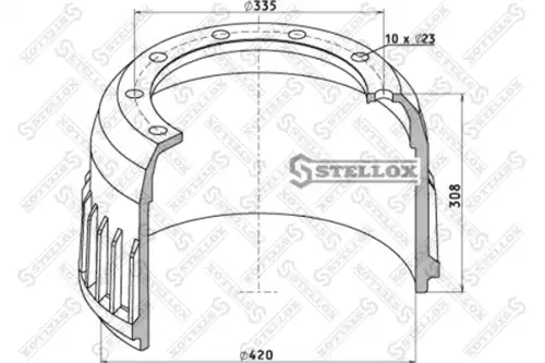 Тормозной барабан STELLOX 85-00144-SX