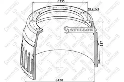 Тормозной барабан STELLOX 85-00145-SX