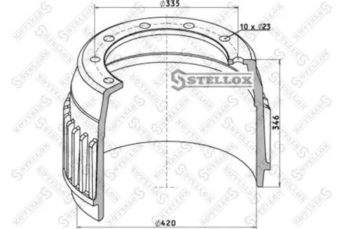 Тормозной барабан STELLOX 85-00146-SX