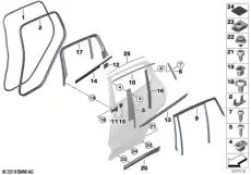 Ручка двери BMW 51 76 9 466 109