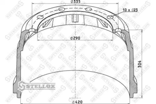 Тормозной барабан STELLOX 85-00085-SX