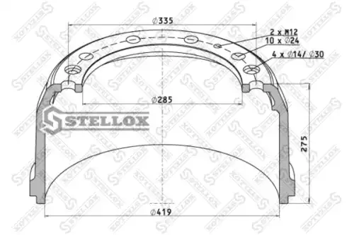 Тормозной барабан STELLOX 85-00183-SX