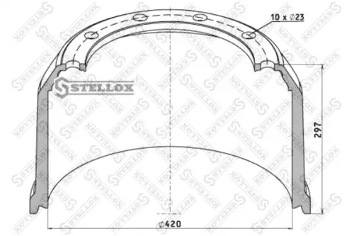 Тормозной барабан STELLOX 85-00149-SX