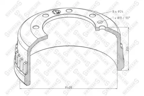 Тормозной барабан STELLOX 85-00151-SX