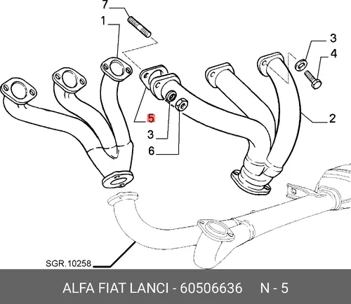 Прокладка коллектора LANCIA 60506636