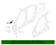 41007488119 Кронштейн крыла Л Пд 4 BMW