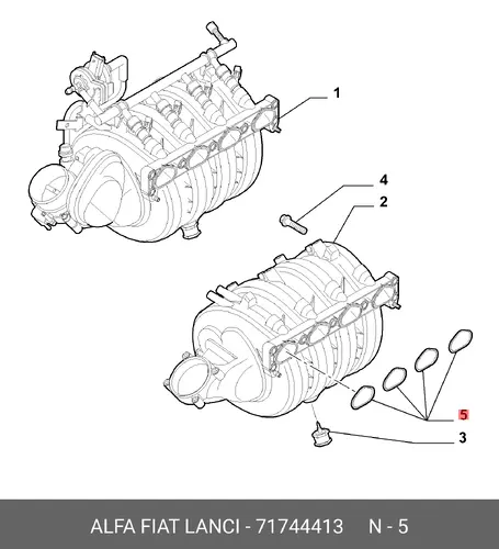 Прокладка коллектора LANCIA 71744413