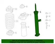 Spring strut 33526879208 BMW
