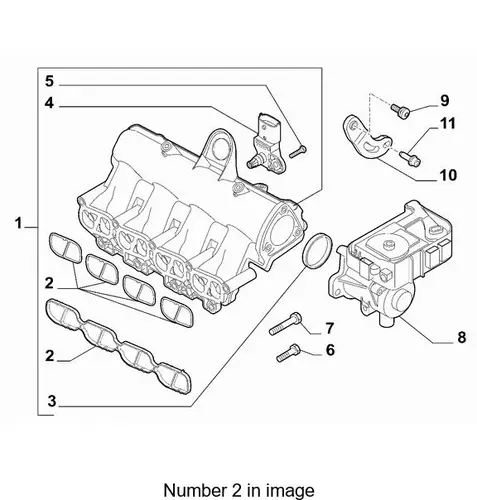 Прокладка коллектора LANCIA 73501362