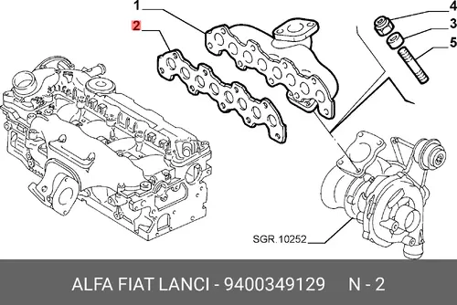 Прокладка коллектора LANCIA 9400349129