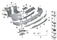 51 12 8 498 991 Облицовка бампера Зд Нж BMW