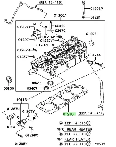 Прокладка ГБЦ MITSUBISHI 1005B426