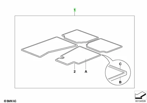 Коврики в салон BMW 51477972187