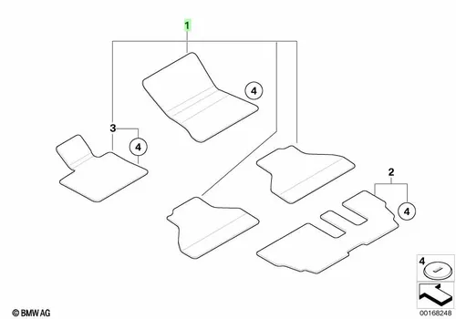 Коврики в салон BMW 51477250433
