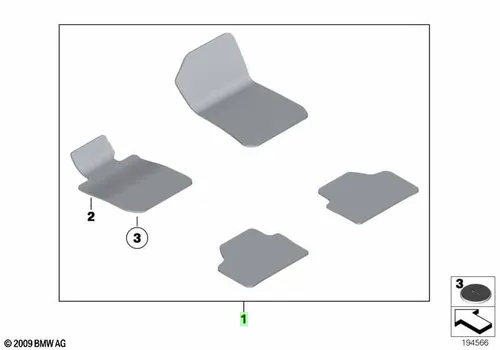 Коврики в салон BMW 51477341653