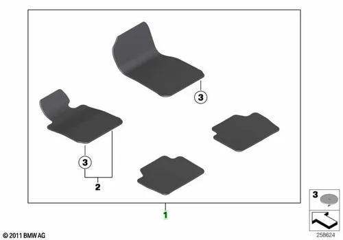 Коврики в салон BMW 51477341826
