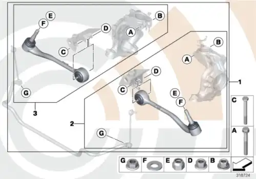 Рычаг подвески BMW 31 12 2 157 598