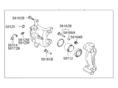 Суппорт тормозной HYUNDAI / KIA 5819029A40