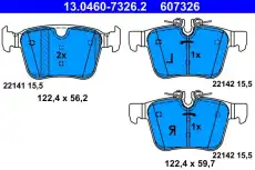Тормозные колодки дисковые ATE 13.0460-7326.2