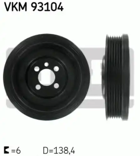 Шкив коленвала SKF VKM 93104