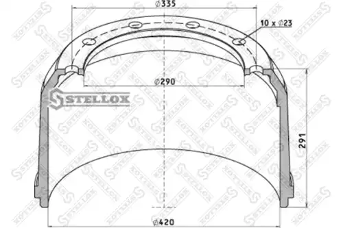 Тормозной барабан STELLOX 85-00153-SX