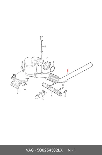 ABGASROHR 5Q0254502LX VAG