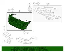Решетка радиатора HONDA 75101TK8A22