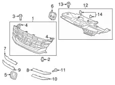 Решетка радиатора HONDA 75101TK8A22