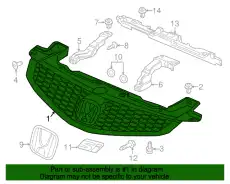 Решетка радиатора HONDA 71121TS8A01