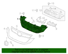 Решетка радиатора HONDA 71121T3ZA01