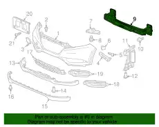 Усилитель бампера HONDA 71130T7WA00ZZ