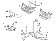 BEAM, FR. GRILLE CEN 71150T7AJ00 HONDA
