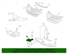 BEAM, L. FR. GRILLE 71152T7AJ00 HONDA